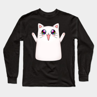 Kawaii Happy Cat, love Cats Long Sleeve T-Shirt