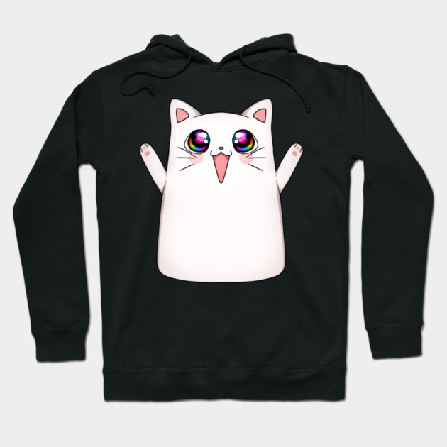 Kawaii Happy Cat, love Cats Hoodie by logiamerch