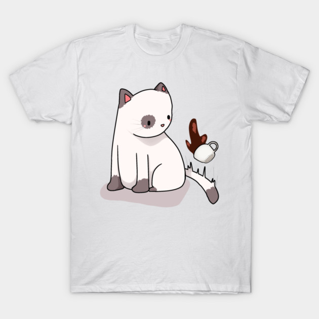 Funny Cat Spilling Drink, Love Cats T-Shirt by logiamerch