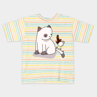 Funny Cat Spilling Drink, Love Cats Kids T-Shirt