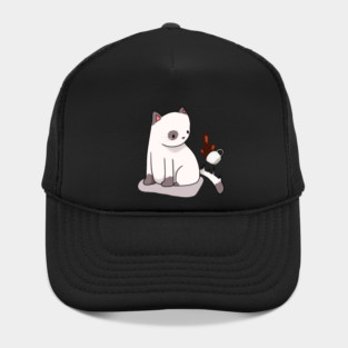 Funny Cat Spilling Drink, Love Cats Hat