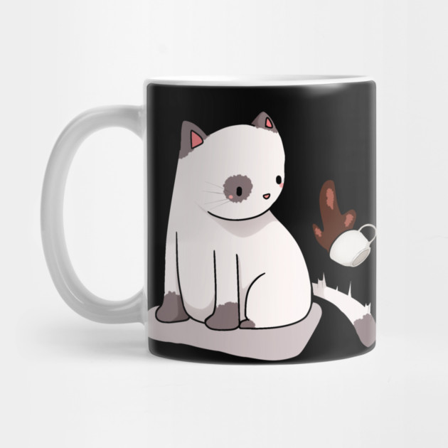Funny Cat Spilling Drink, Love Cats by logiamerch