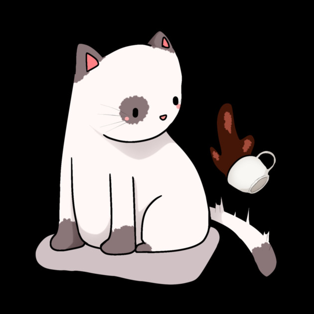 Funny Cat Spilling Drink, Love Cats by logiamerch