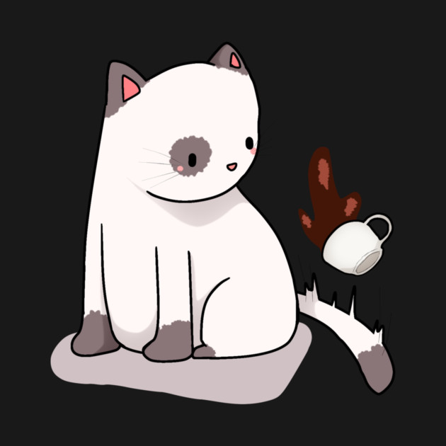Funny Cat Spilling Drink, Love Cats by logiamerch