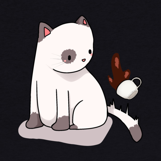 Funny Cat Spilling Drink, Love Cats by logiamerch