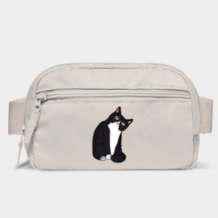 Funny Black and White Cat Starring Bag