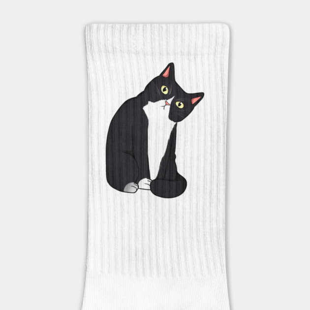 Funny Black and White Cat Starring by logiamerch