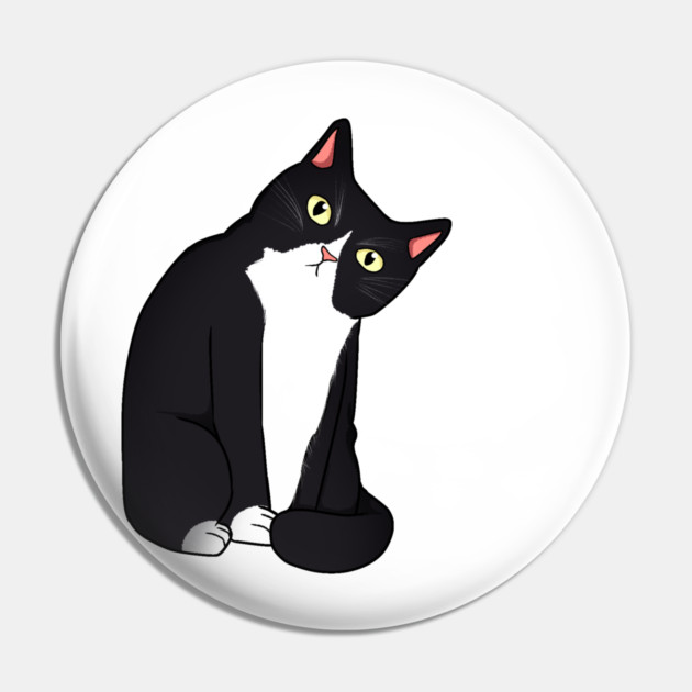 Funny Black and White Cat Starring Pin by logiamerch