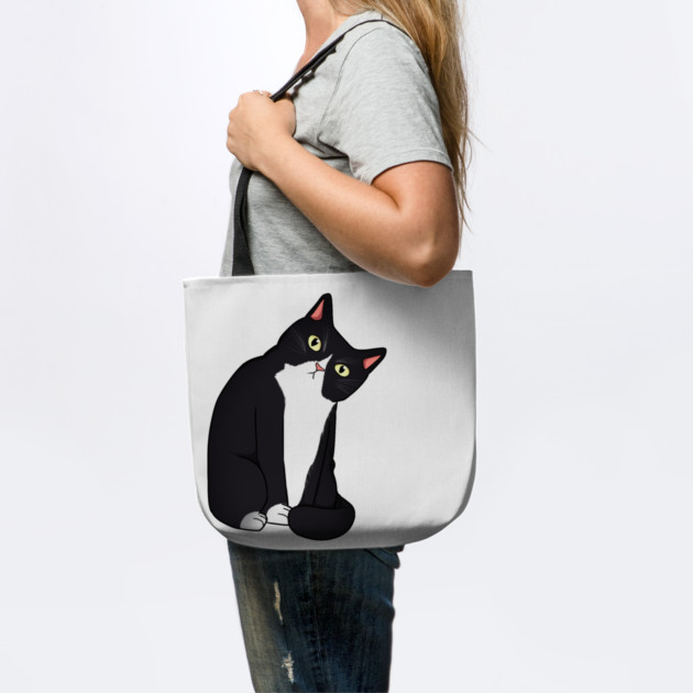 Funny Black and White Cat Starring by logiamerch