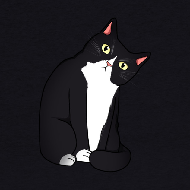 Funny Black and White Cat Starring by logiamerch