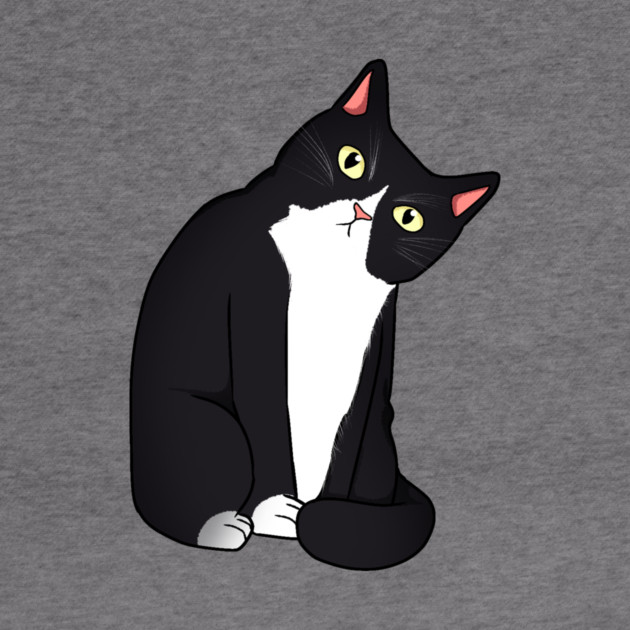 Funny Black and White Cat Starring by logiamerch