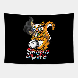 Shame of Life- Squirrels Rock Tapestry