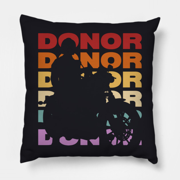 Retro Funny Biker Chopper Gift Pillow by TuncGK