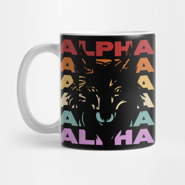 Retro Alpha Wolf Silhouette Design by TuncGK