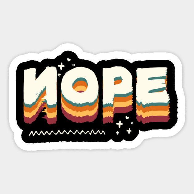 Nope Meme Retro Sticker by The WYLD Tribe