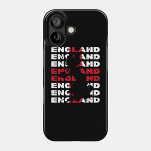 Grunge England Typography Design with Distressed Style Phone Case