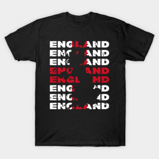Grunge England Typography Design with Distressed Style T-Shirt