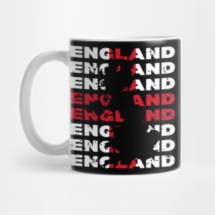 Grunge England Typography Design with Distressed Style Mug