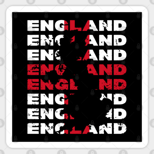 Grunge England Typography Design with Distressed Style Sticker by TuncGK