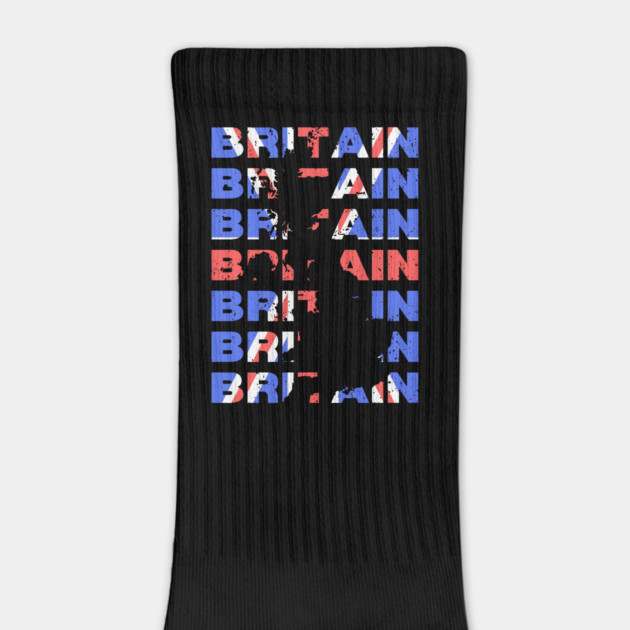 Distressed Britain Typography Design with Union Jack Colors by TuncGK