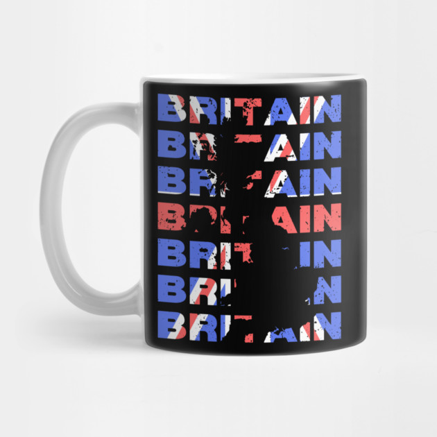 Distressed Britain Typography Design with Union Jack Colors by TuncGK