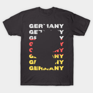 Rustic Germany Typography Design with Distressed Map Style T-Shirt
