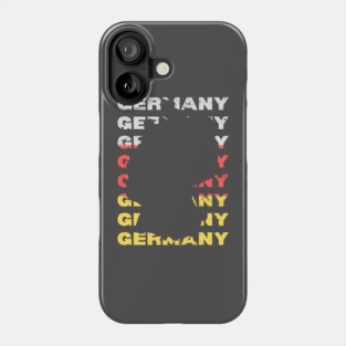 Rustic Germany Typography Design with Distressed Map Style Phone Case