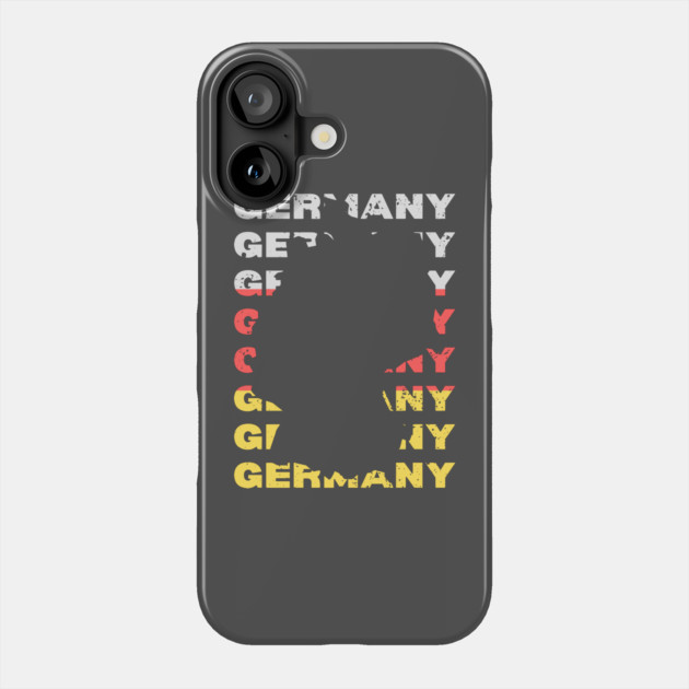Rustic Germany Typography Design with Distressed Map Style Phone Case by TuncGK