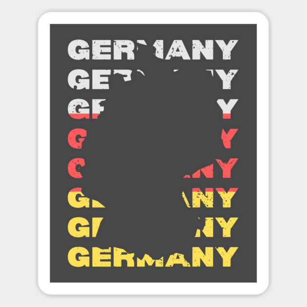 Rustic Germany Typography Design with Distressed Map Style Magnet by TuncGK