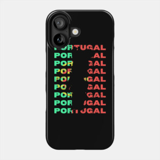 Rustic Portugal Typography Design with Distressed Style Phone Case