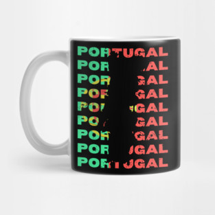 Rustic Portugal Typography Design with Distressed Style Mug
