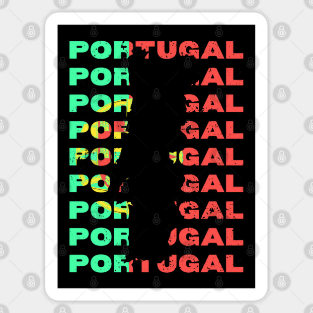Rustic Portugal Typography Design with Distressed Style Sticker by TuncGK