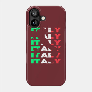 Rustic Italy Typography Design with Distressed Style Phone Case
