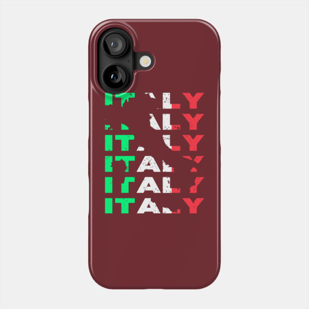 Rustic Italy Typography Design with Distressed Style Phone Case by TuncGK