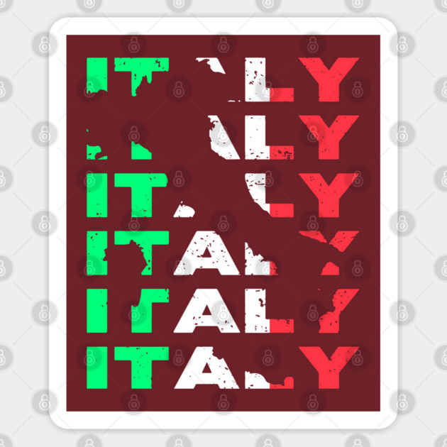Rustic Italy Typography Design with Distressed Style Sticker by TuncGK