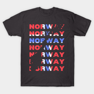 Rustic Norway Typography Design with Distressed Style T-Shirt