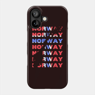 Rustic Norway Typography Design with Distressed Style Phone Case