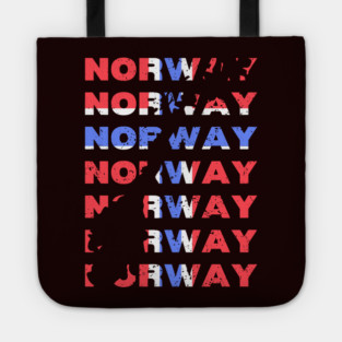 Rustic Norway Typography Design with Distressed Style Tote