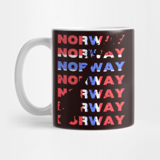 Rustic Norway Typography Design with Distressed Style Mug