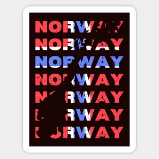 Rustic Norway Typography Design with Distressed Style Sticker