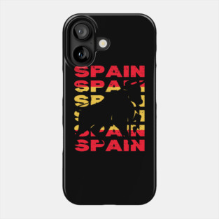 Retro Spanish Bull Flag - Spain Phone Case