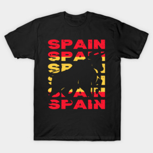 Retro Spanish Bull Flag - Spain T-Shirt