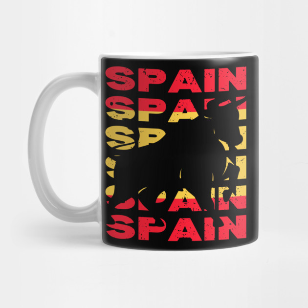 Retro Spanish Bull Flag - Spain by TuncGK