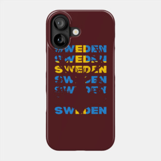 Sweden Flag Reindeer Design Retro Phone Case