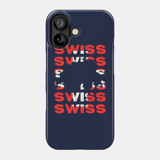 Switzerland Pride - Swiss Flag Retro Phone Case by TuncGK