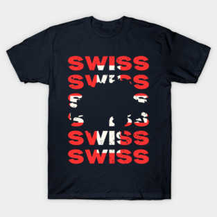 Switzerland Pride - Swiss Flag Retro T-Shirt