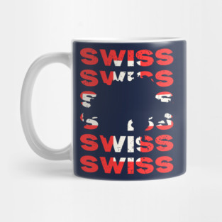 Switzerland Pride - Swiss Flag Retro Mug