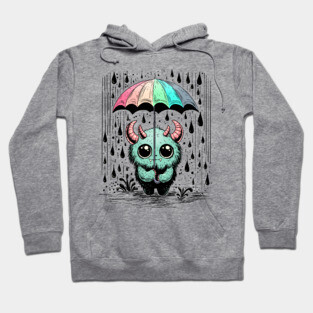 Monster in the Rain Hoodie