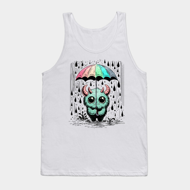 Monster in the Rain Tank Top by H. R. Sinclair