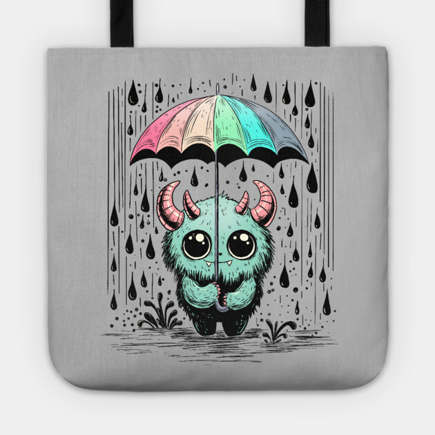 Monster in the Rain Tote by H. R. Sinclair